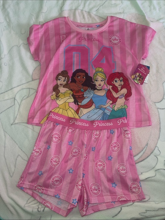 Disney Other - Disney Pink Princess Short Sleeve Pajama Set